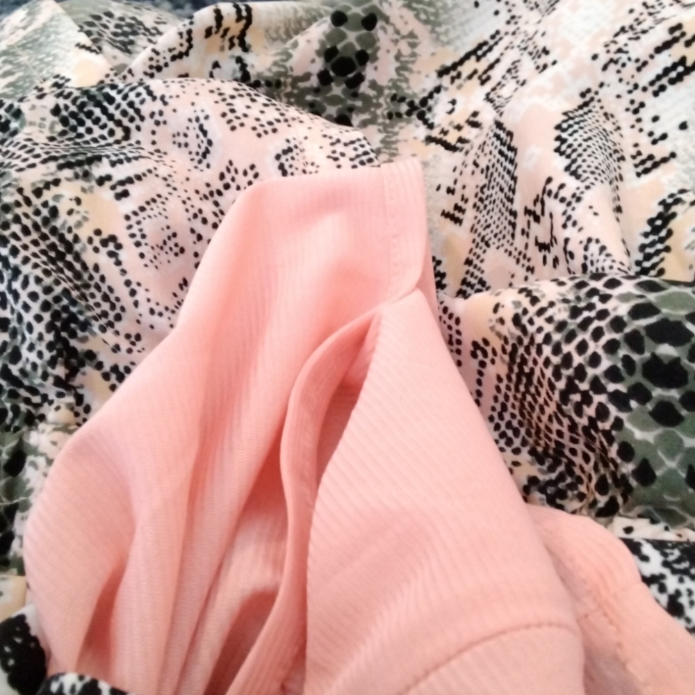 Bar 111 Python Peach Print Lined Romper - image 5